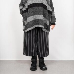 ALEMBIKA black-grey stripe trousers